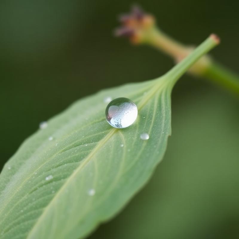 Tautropfen auf einem Blatt